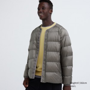 UNIQLO 100pct Recycled Down Jacket Gray | NSPODQF-79