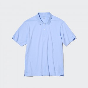 UNIQLO Airism Polo Shirt Blue | JAMOYXP-65