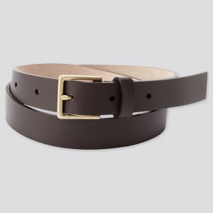 UNIQLO Belt 2021 Season Dark Brown | XBMYRIE-25