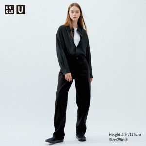 UNIQLO Chino Trousers Black | CYVTEID-59