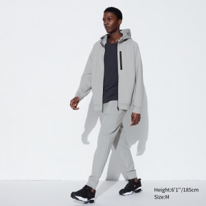 UNIQLO Dry Stretch Joggers Light Gray | VBPQOUF-54