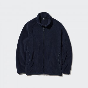 UNIQLO Fleece Zipped Jacket Navy | EFKOCUM-85