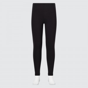 UNIQLO Heattech Extra Warm Cotton Thermal Leggings Black | DTKCQJY-78