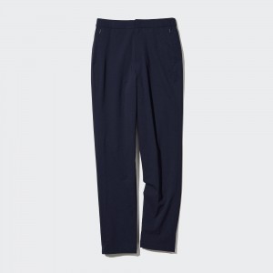 UNIQLO Heattech Warm Lined Trousers Long Navy | FCTMGID-06