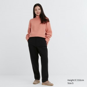 UNIQLO Heattech Warm Lined Trousers Short Black | JNUVXYZ-95