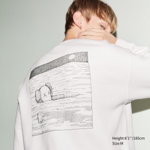 UNIQLO Kaws Ut Graphic Sweatshirt Off White | DGZYNBT-17