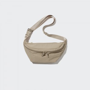 UNIQLO Nylon Crossbody Bag Beige | NBFRVSD-12