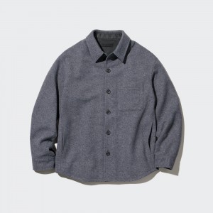 UNIQLO Overshirt Jacket Gray | VTYPUCA-05