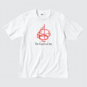 UNIQLO Peace For All Graphic T-Shirt Tadao Ando White | NMRICVS-14