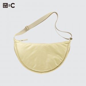 UNIQLO Round Shoulder Bag Yellow | UGCOFQK-65