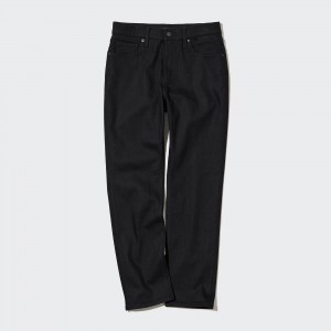 UNIQLO Slim Fit Straight Leg Ankle Length Jeans Black | SWLKGMZ-63