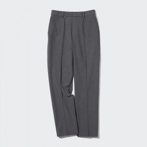 UNIQLO Smart Ankle Length Trousers Long Gray | LMUICHG-96