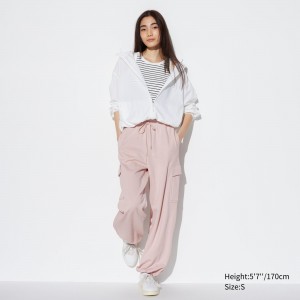 UNIQLO Sweat Cargo Joggers Pink | DRHZMGA-96