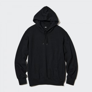 UNIQLO Sweat Pullover Hoodie Black | EITJNKX-57