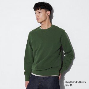 UNIQLO Sweatshirt Green | YIFSKDQ-47