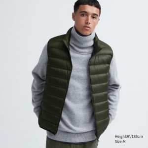 UNIQLO Ultra Light Down Quilted Vest Olive | ZNIYFSA-23