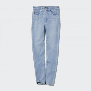 UNIQLO Ultra Stretch High Rise Skinny Fit Jeans Blue | MZVBDOW-79