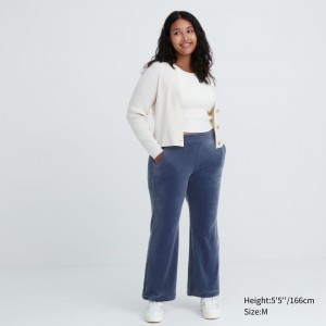 UNIQLO Ultra Stretch Smooth Trousers Blue | ONMBAVS-84