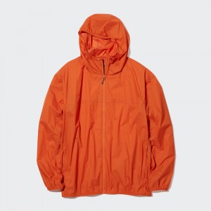 UNIQLO Uv Protection 3d Cut Pocketable Parka Orange | EOYZTPR-56