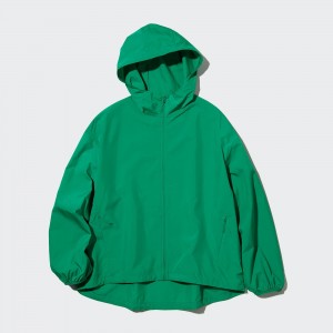 UNIQLO Uv Protection Pocketable Parka Green | JHBPZES-72