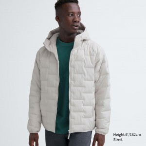 UNIQLO Warm Padded Parka Off White | FNVZASC-82