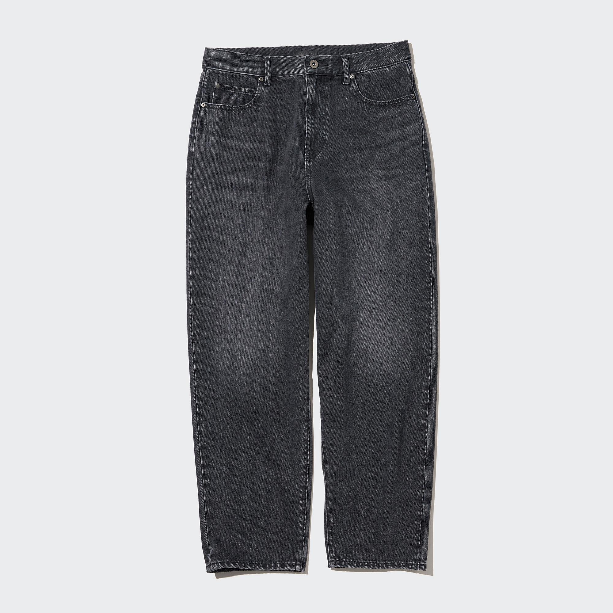 UNIQLO Wide Leg Tapered Jeans Gray | JFXMKAC-20